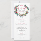 Hirschgeweihe mit Weihnachtskranz in Blume Einladung (Vorderseite)