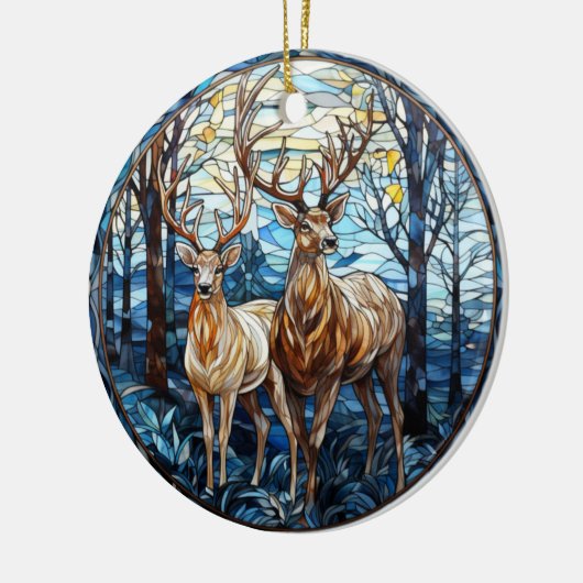 Hirschglas Keramik Ornament (Links)