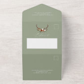 Hirschgrün rustikal elegant all in one einladung (Außenbereich)