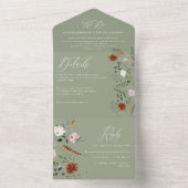 Hirschgrün rustikal elegant all in one einladung (Innen Boden)