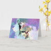 Hirschgrüßkarte Karte (Gelbe Blume)