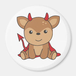 HirschHalloween Niedlicher Teufel Hexenkostüm Magnet