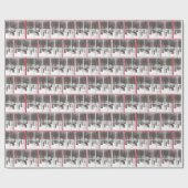Hirschherde im Winterwald Geschenkpapier (Flach)
