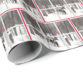Hirschherde im Winterwald Geschenkpapier (Rolleneckpunkt)