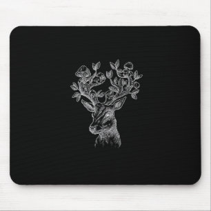 Hirschhorn-Pilz-Hütte Goblincore Vintage Ästhetik Mousepad