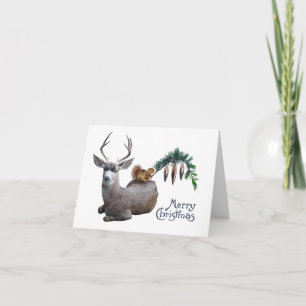 Hirschhörnchen Frohe Weihnachtskarte Karte
