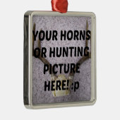 Hirschhorns Jagd nach Weihnachtsvorlage Silbernes Ornament (Rechts)