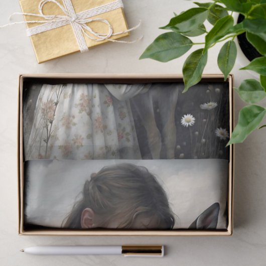 Hirschhug Decoupage Seidenpapier (Geschenk)