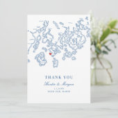 Hirschinsel Maine Hochzeitflat Dankeskarte (Stehend Vorderseite)