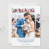 Hirschinsel Maine Hochzeitflat Dankeskarte (Rückseite)