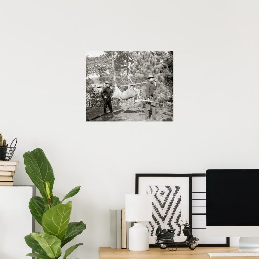 Hirschjagd, 1902. Vintages Foto Poster (Heimbüro)