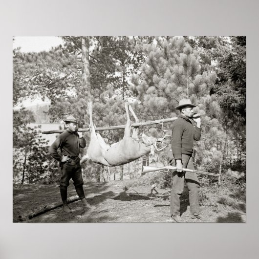 Hirschjagd, 1902. Vintages Foto Poster (Vorne)