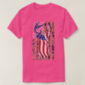 Hirschjagd 4. Juli American Flag Camouflage Patrio T-Shirt (Design vorne)