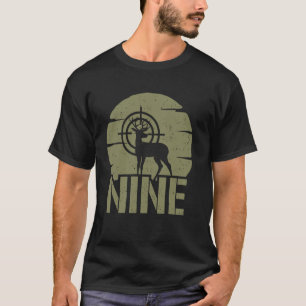 Hirschjagd 9. Geburtstag Junge Mädchen 9 Jahre alt T-Shirt