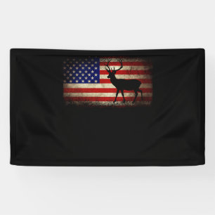Hirschjagd Amerikanische Flagge USA Proud Hunter Banner