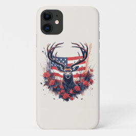 Hirschjagd Amerikanische Flagge USA Proud Hunter Case-Mate iPhone Hülle