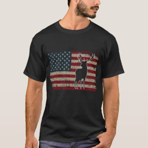 Hirschjagd Amerikanische Flagge USA Proud Hunter G T-Shirt
