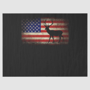 Hirschjagd Amerikanische Flagge USA Proud Hunter Seidenpapier
