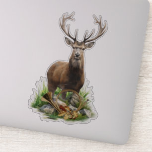Hirschjagd Aufkleber