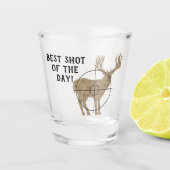 Hirschjagd Bester Schuss des Tages Schnapsglas (Vorderseite)
