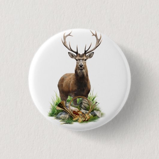 Hirschjagd Button (Vorderseite)