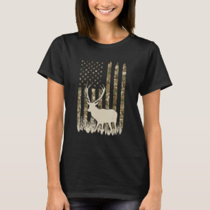 Hirschjagd Camouflage Jäger Amerikanische Flagge U T-Shirt