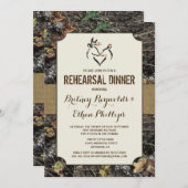 Hirschjagd Camouflage Probe Abendessen Einladungen (Vorne/Hinten)