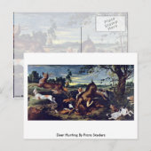 Hirschjagd durch Frans Snyders Postkarte (Vorne/Hinten)