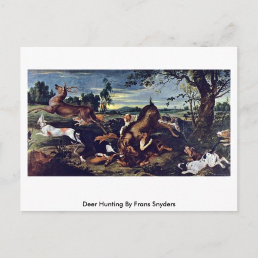 Hirschjagd durch Frans Snyders Postkarte (Vorderseite)