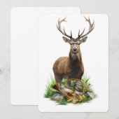 Hirschjagd Einladung (Vorne/Hinten)