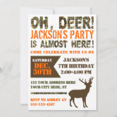 Hirschjagd Einladung zum Geburtstag | Camouflage P (Vorderseite)