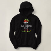 Hirschjagd Elf Gruppe Weihnachten Funny Pajama Tei Hoodie (Design vorne)
