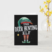 Hirschjagd Elf Weihnachtsgruppe Xmas Pajama Party Karte (Gelbe Blume)