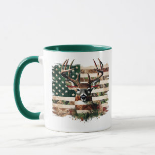 Hirschjagd-Flaggen-Druck Kaffeetasse
