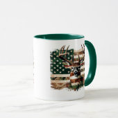 Hirschjagd-Flaggen-Druck Kaffeetasse (VorderseiteRechts)