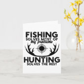 Hirschjagd Funny Fishing and Jagd Karte (Gelbe Blume)