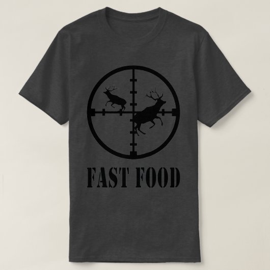 Hirschjagd Funny Hunter Fast Food Geschenk Raglan  T-Shirt (Design vorne)