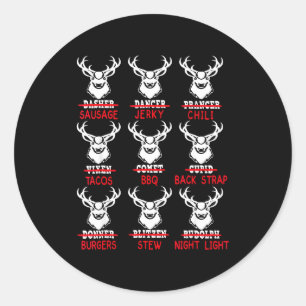 Hirschjagd-Geschenk Jäger aller Rentier von Santa Runder Aufkleber