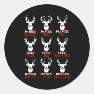 Hirschjagd-Geschenk Jäger aller Rentier von Santa Runder Aufkleber