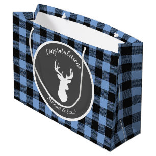 Hirschjagd Hütte Kinderdusche Antler Boy Blue Große Geschenktüte