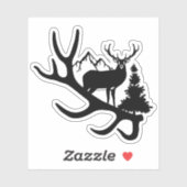 Hirschjagd im Freien Die Aufkleber (Blatt)