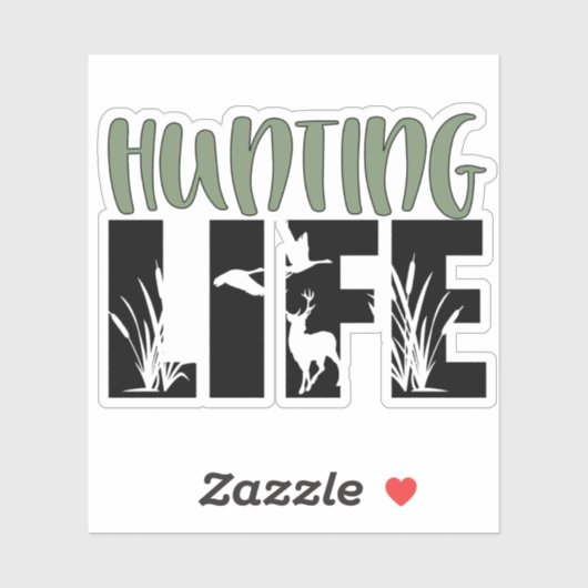 Hirschjagd im Freien Die Sticker Decal (Blatt)