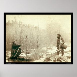 Hirschjagd in Deadwood South Dakota 1887 Poster