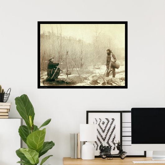 Hirschjagd in Deadwood South Dakota 1887 Poster (Heimbüro)