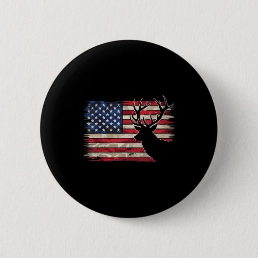 Hirschjagd Jäger uns Flagge Hirschjagd Jäger uns Button (Vorderseite)