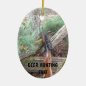 Hirschjagd Keramik Ornament (Vorne)