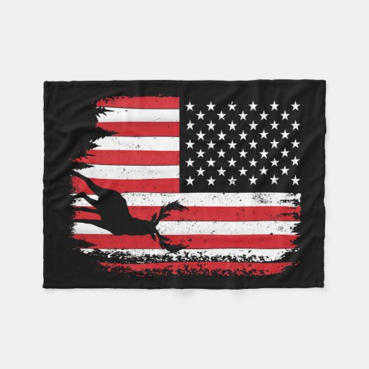 Hirschjagd Kunst für Männer Frauen Buck Elk Hunter Fleecedecke (Vorderseite (Horizontal))