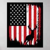 Hirschjagd Kunst für Männer Frauen Buck Elk Hunter Poster (Vorne)