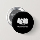 Hirschjagd Kunst für Männer Frauen Wildtiere Dee Button (Vorne & Hinten)