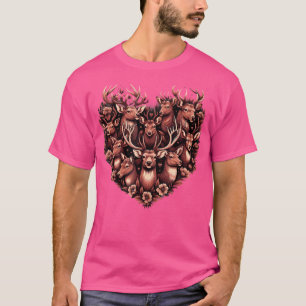 Hirschjagd Liebe Wilde Tiere Art Lovers Jäger T-Shirt